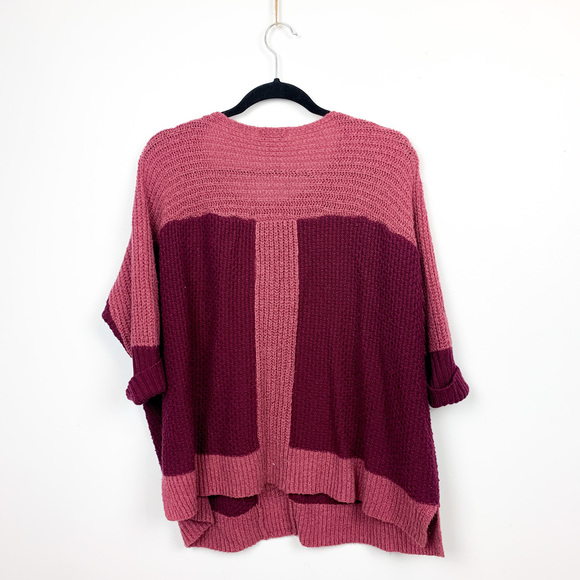 Kenar Half Sleeve Pink Colorblocked Sweater - Picture 4 of 13